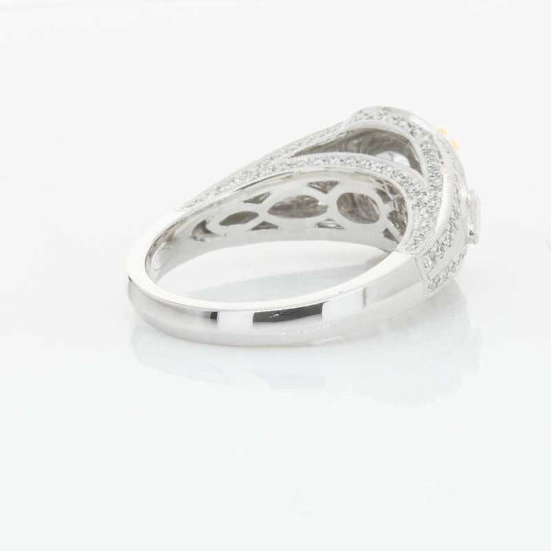 18ct White Gold Yellow Diamond Ring-Ring-Walker & Hall