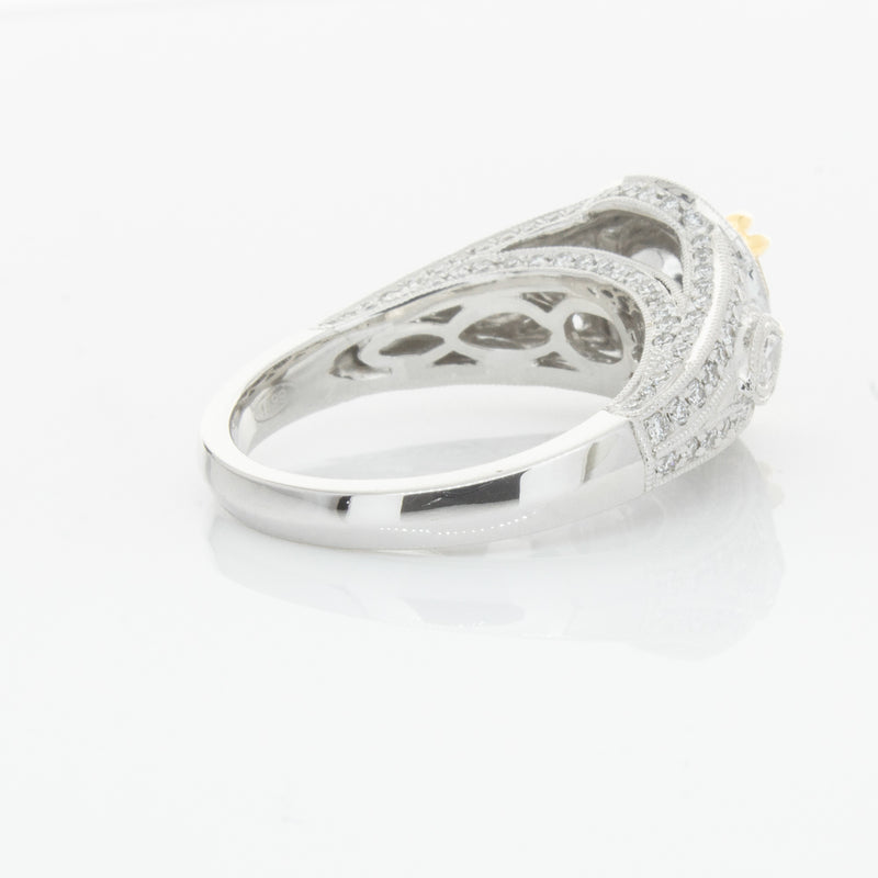 18ct White Gold Yellow Diamond Ring-Ring-Walker & Hall