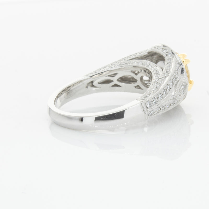 18ct White Gold Yellow Diamond Ring-Ring-Walker & Hall