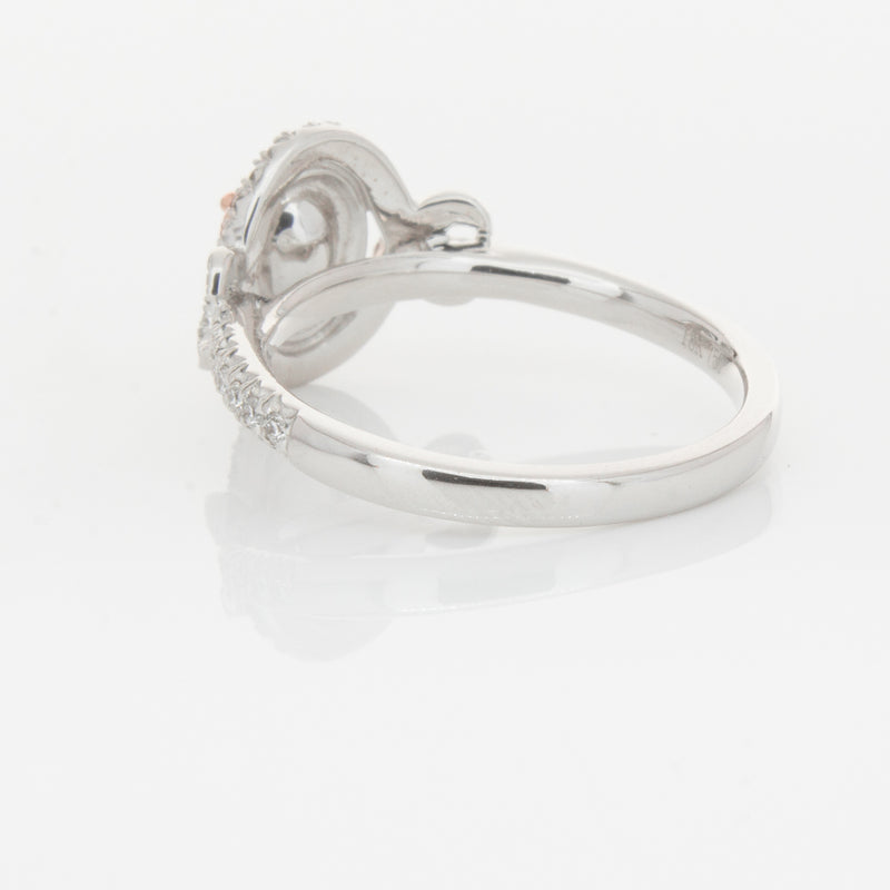 18ct White Gold Pink & White Diamond Ring-Ring-Walker & Hall