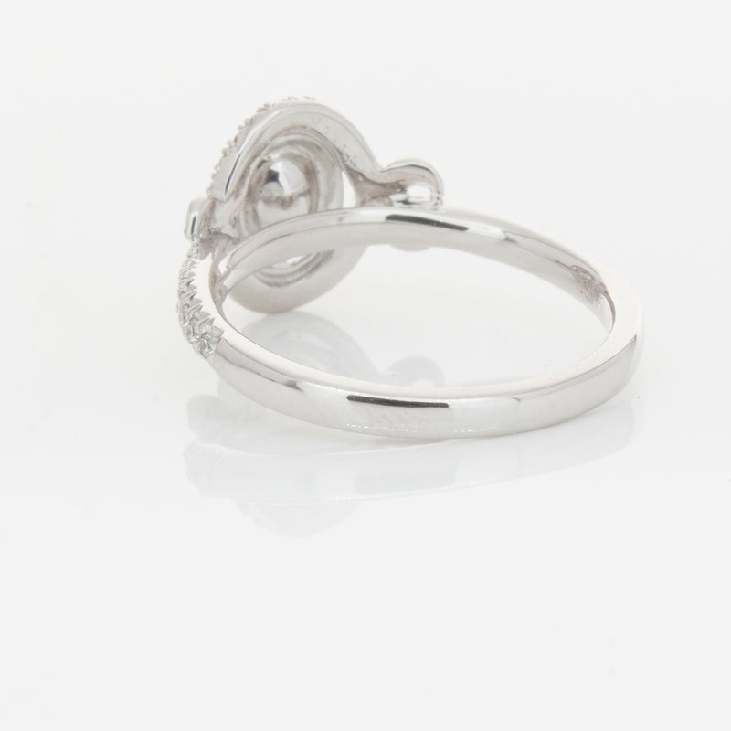 18ct White Gold Pink & White Diamond Ring-Ring-Walker & Hall