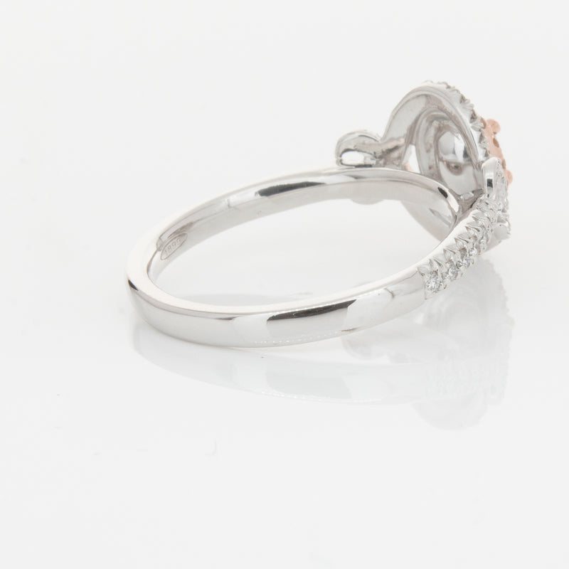 18ct White Gold Pink & White Diamond Ring-Ring-Walker & Hall