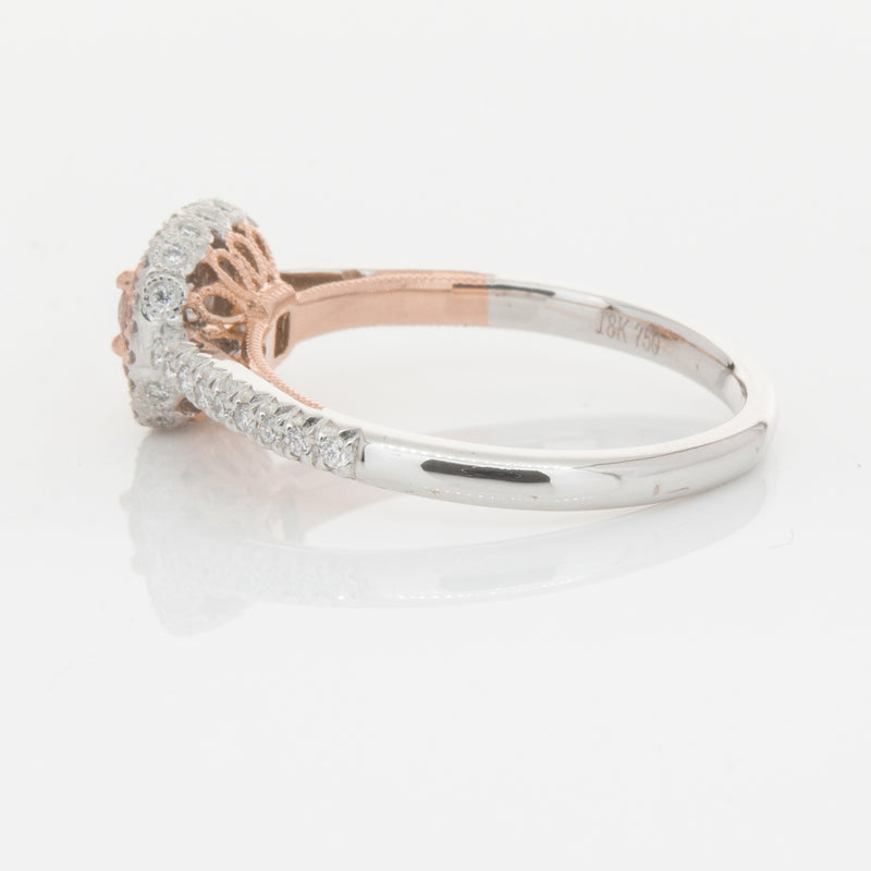 18ct White & Rose Gold Pink Diamond Ring-Ring-Walker & Hall