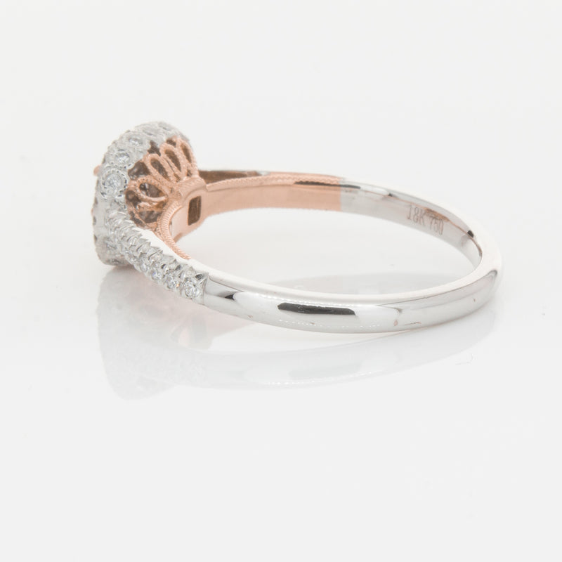 18ct White & Rose Gold Pink Diamond Ring-Ring-Walker & Hall