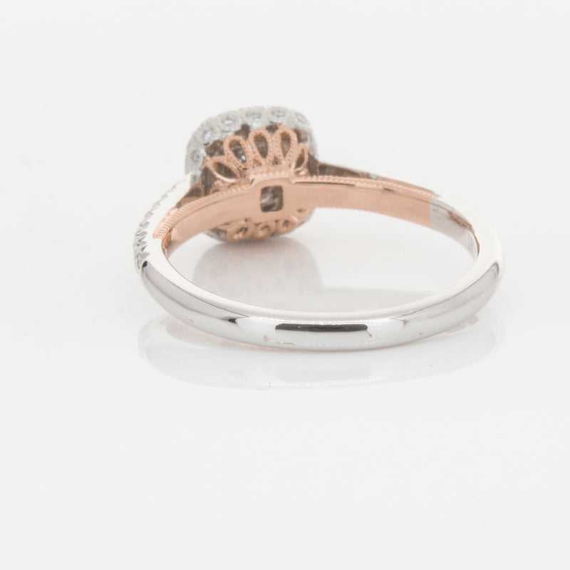 18ct White & Rose Gold Pink Diamond Ring-Ring-Walker & Hall