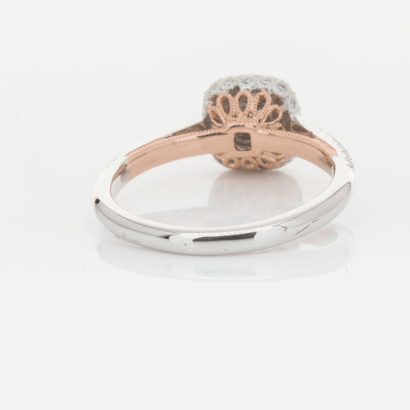 18ct White & Rose Gold Pink Diamond Ring-Ring-Walker & Hall