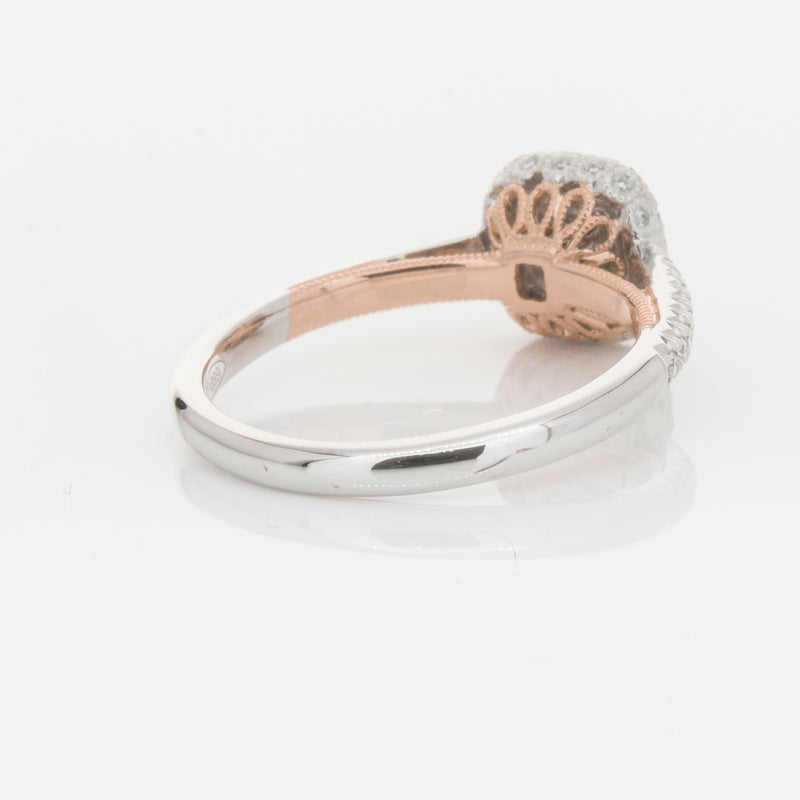 18ct White & Rose Gold Pink Diamond Ring-Ring-Walker & Hall