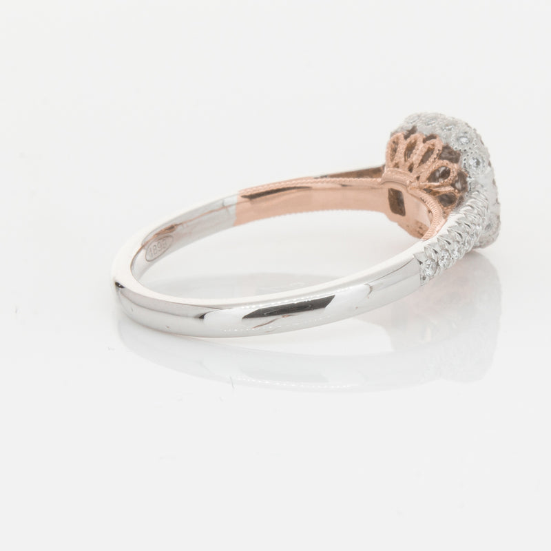 18ct White & Rose Gold Pink Diamond Ring-Ring-Walker & Hall