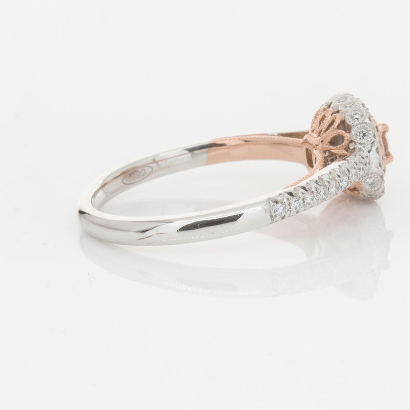 18ct White & Rose Gold Pink Diamond Ring-Ring-Walker & Hall