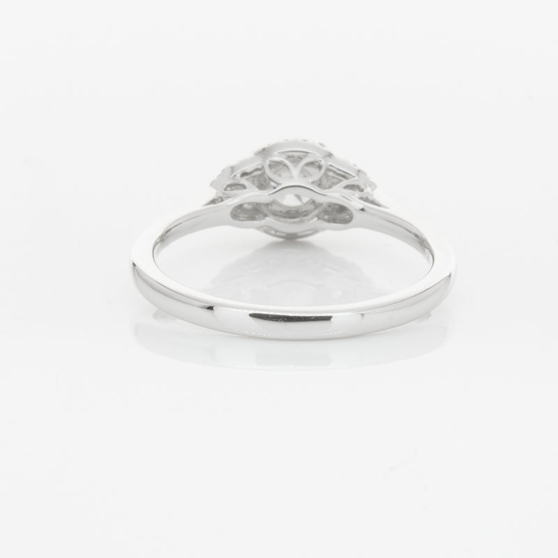 18ct White Gold Diamond Posie Ring-Ring-Walker & Hall