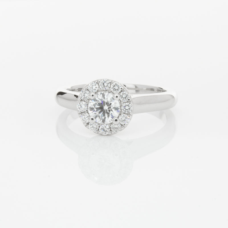 18ct White Gold .51ct Diamond Eclipse Ring-Ring-Walker & Hall