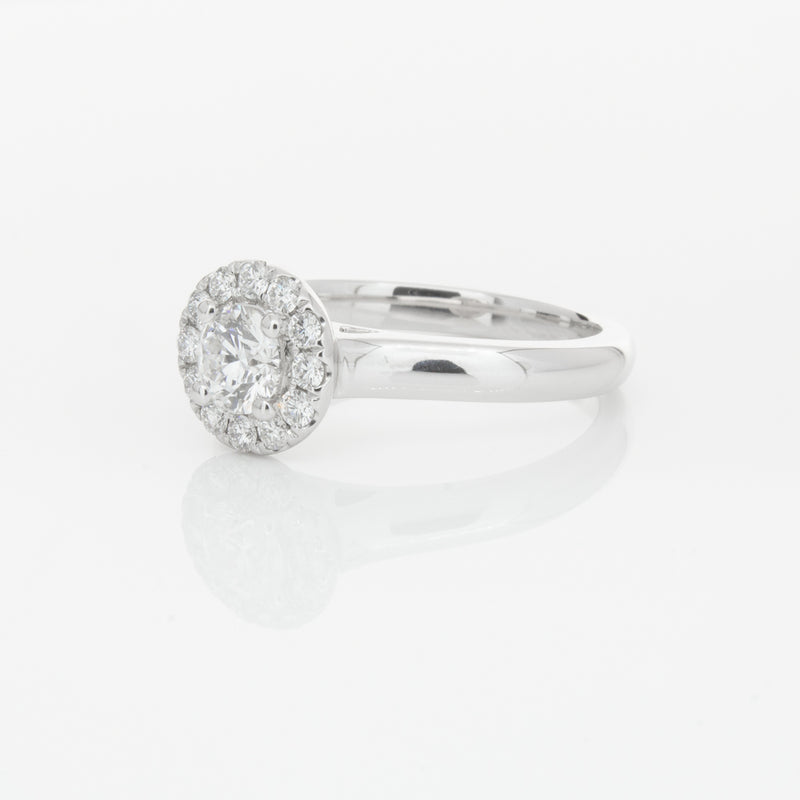 18ct White Gold .51ct Diamond Eclipse Ring-Ring-Walker & Hall