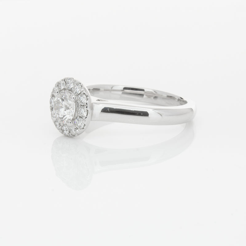 18ct White Gold .51ct Diamond Eclipse Ring-Ring-Walker & Hall