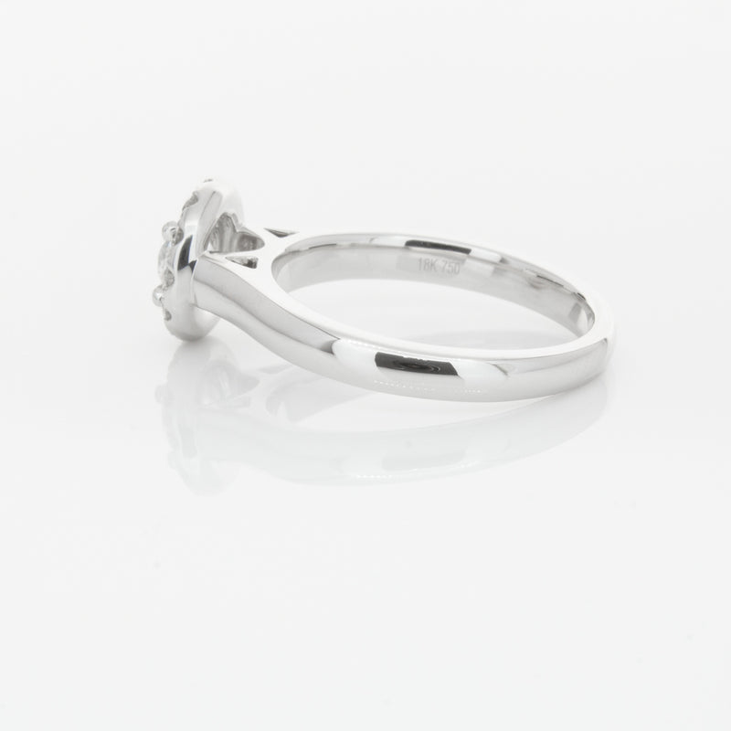 18ct White Gold .51ct Diamond Eclipse Ring-Ring-Walker & Hall