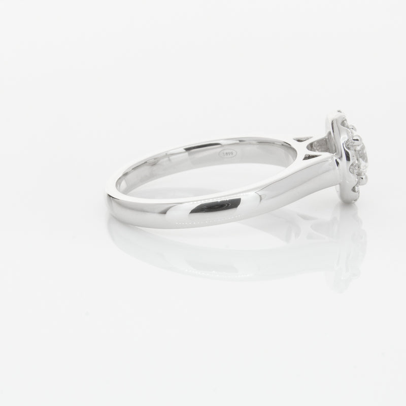 18ct White Gold .51ct Diamond Eclipse Ring-Ring-Walker & Hall