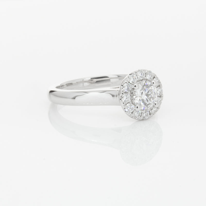 18ct White Gold .51ct Diamond Eclipse Ring-Ring-Walker & Hall