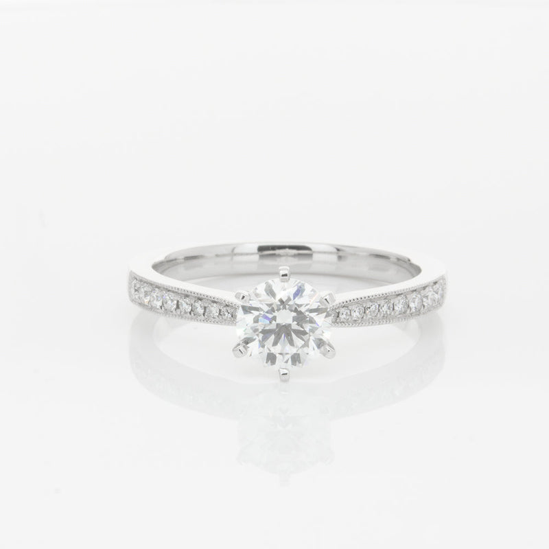 18ct White Gold .70ct Diamond Zenith Ring-Ring-Walker & Hall