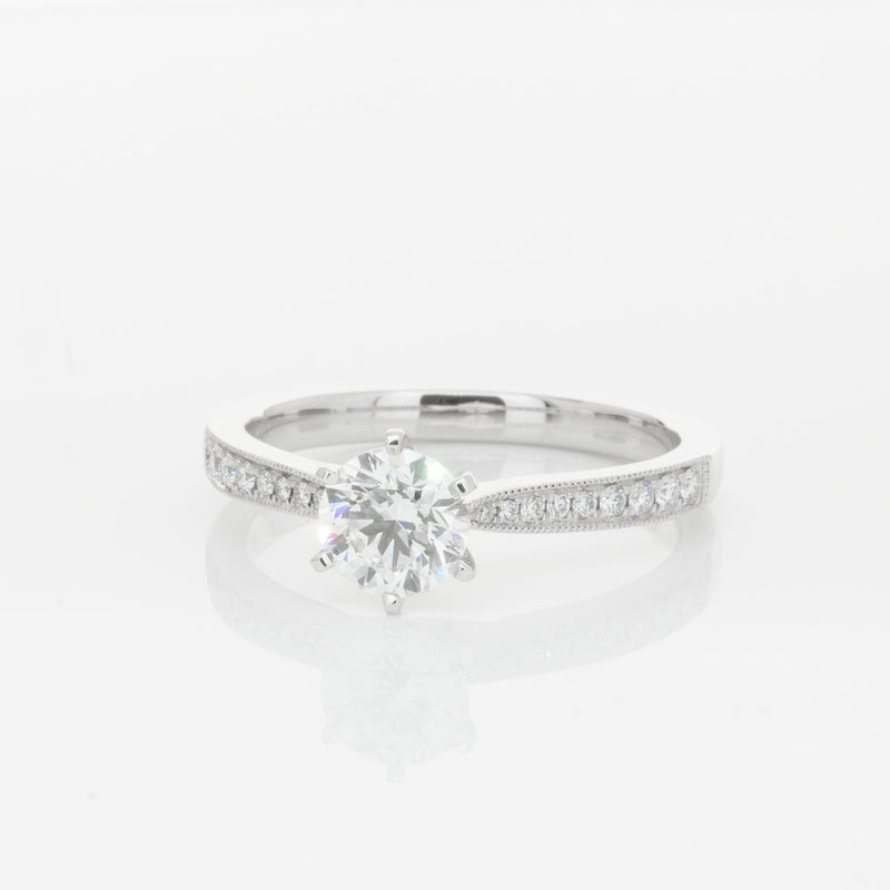 18ct White Gold .70ct Diamond Zenith Ring-Ring-Walker & Hall