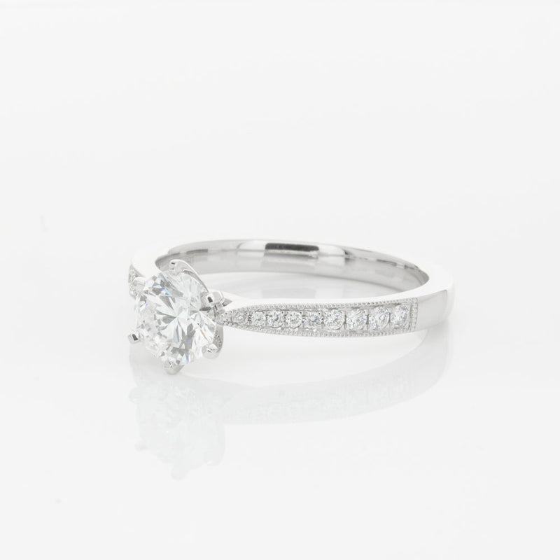 18ct White Gold .70ct Diamond Zenith Ring-Ring-Walker & Hall