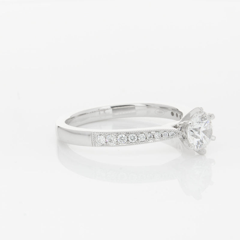 18ct White Gold .70ct Diamond Zenith Ring-Ring-Walker & Hall