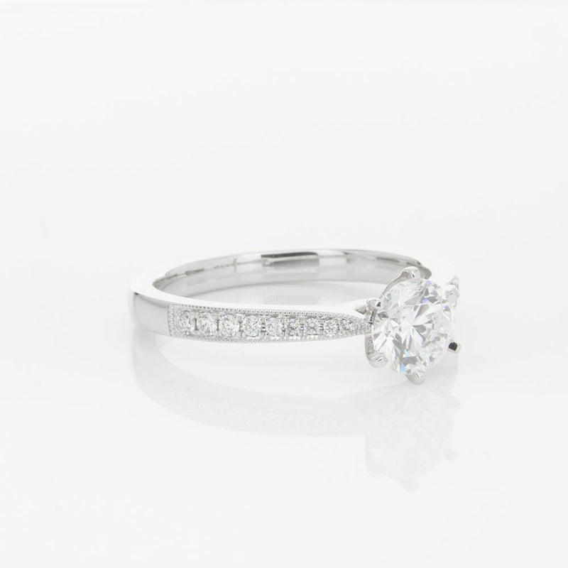 18ct White Gold .70ct Diamond Zenith Ring-Ring-Walker & Hall