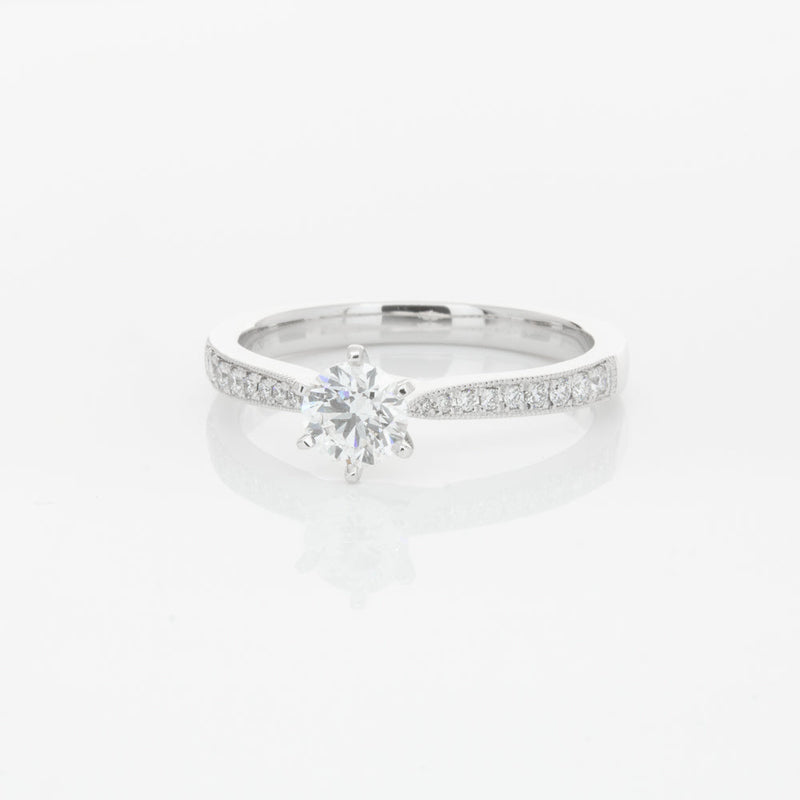 18ct White Gold .40ct Diamond Zenith Ring-Ring-Walker & Hall