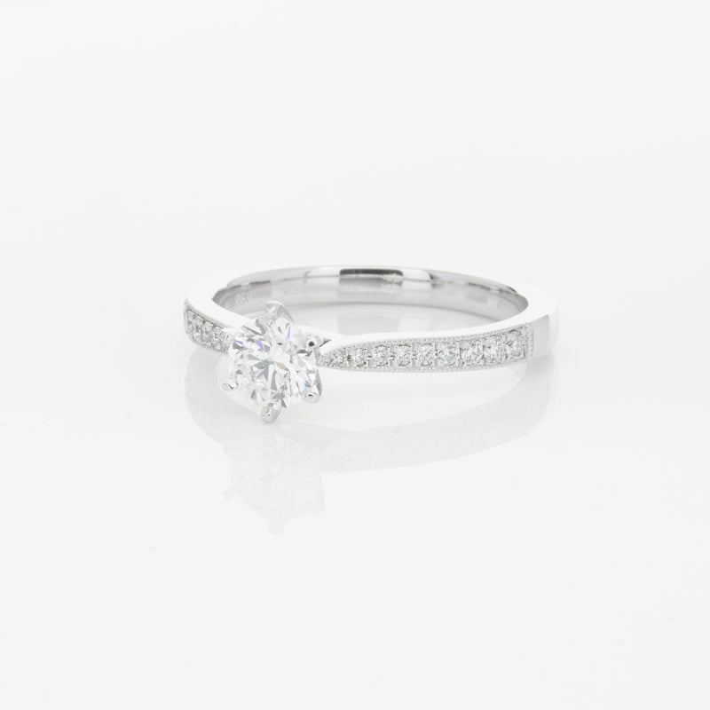 18ct White Gold .40ct Diamond Zenith Ring-Ring-Walker & Hall