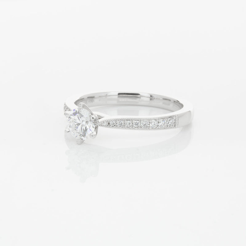 18ct White Gold .40ct Diamond Zenith Ring-Ring-Walker & Hall