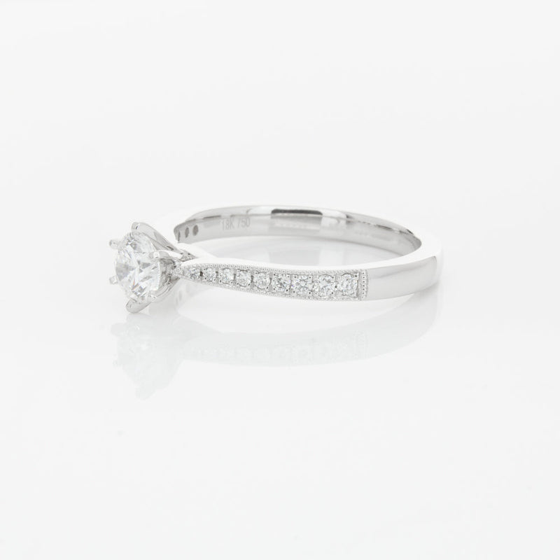 18ct White Gold .40ct Diamond Zenith Ring-Ring-Walker & Hall