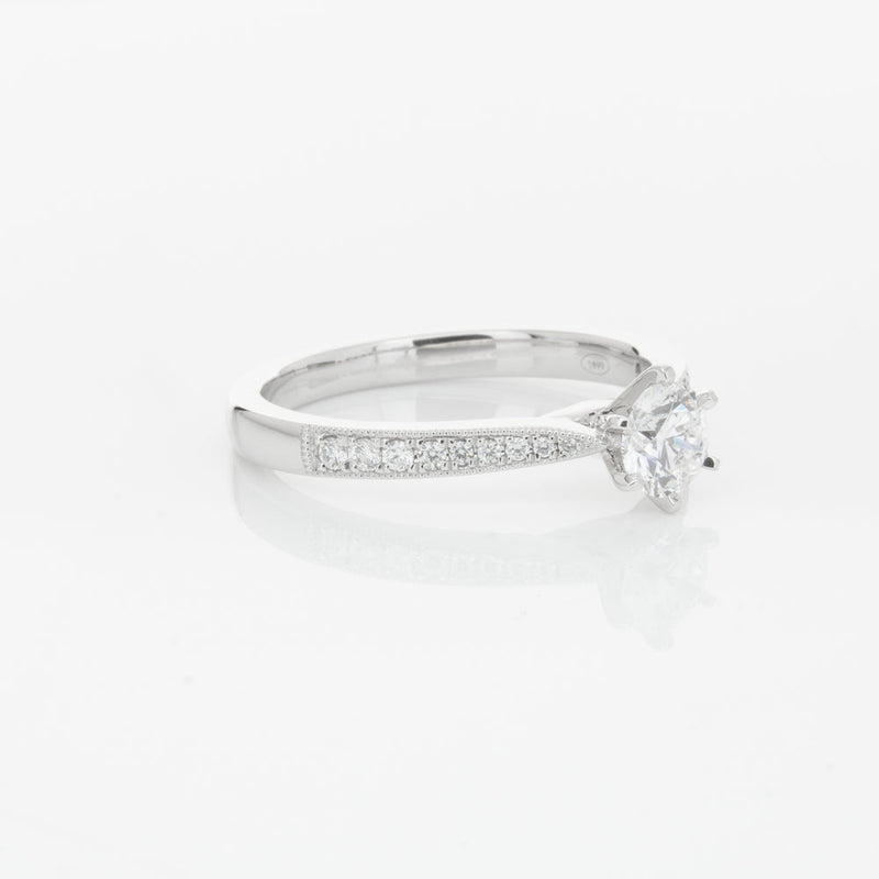 18ct White Gold .40ct Diamond Zenith Ring-Ring-Walker & Hall