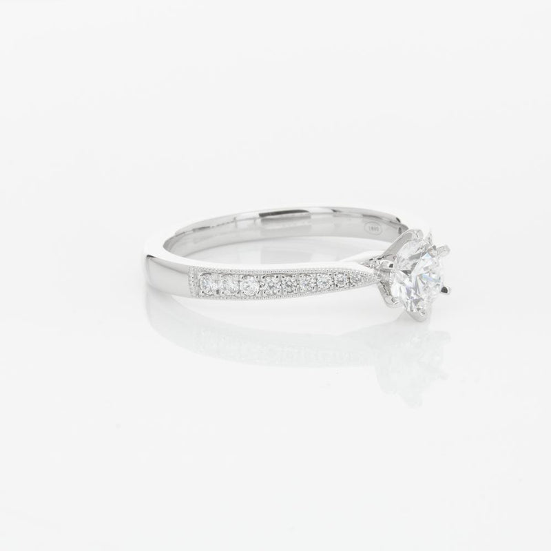 18ct White Gold .40ct Diamond Zenith Ring-Ring-Walker & Hall