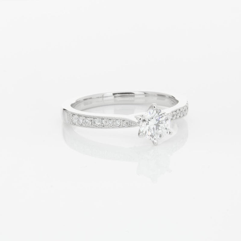 18ct White Gold .40ct Diamond Zenith Ring-Ring-Walker & Hall