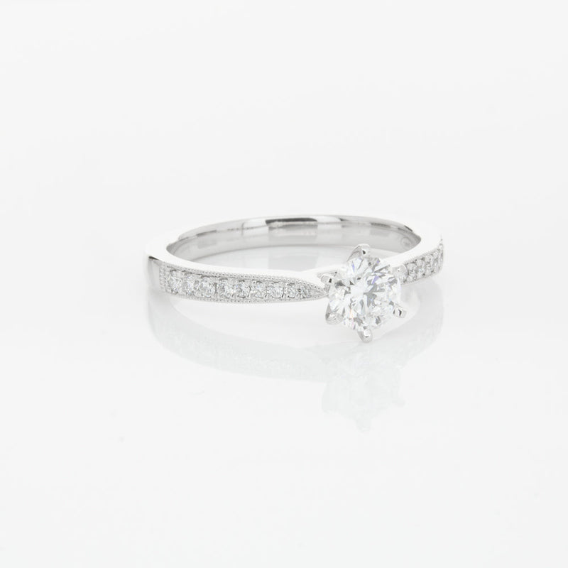 18ct White Gold .40ct Diamond Zenith Ring-Ring-Walker & Hall