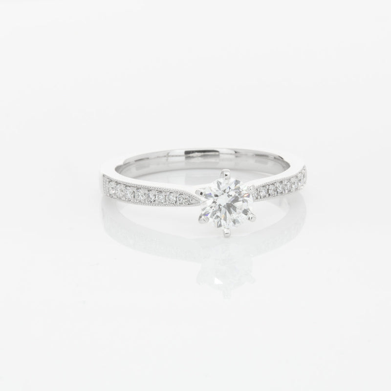 18ct White Gold .40ct Diamond Zenith Ring-Ring-Walker & Hall