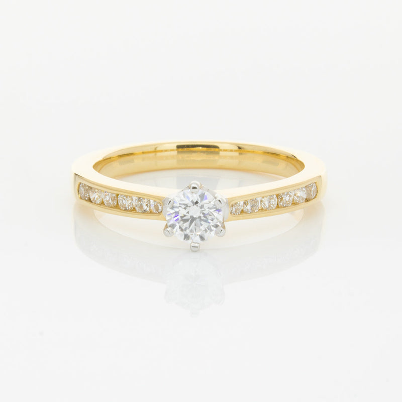 18ct Yellow Gold .30ct Diamond Avalon Ring-Ring-Walker & Hall