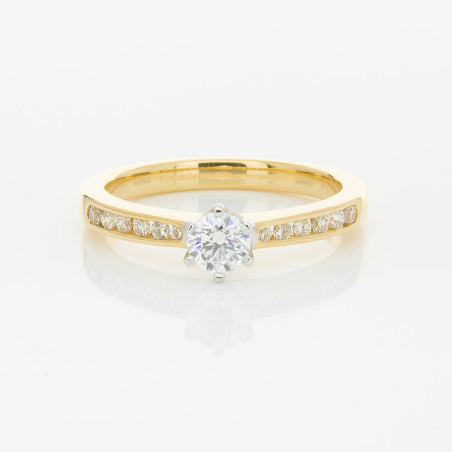 18ct Yellow Gold .30ct Diamond Avalon Ring-Ring-Walker & Hall