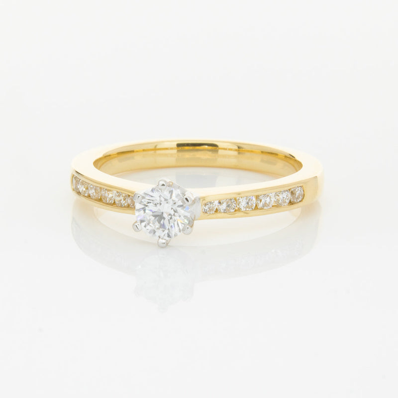 18ct Yellow Gold .30ct Diamond Avalon Ring-Ring-Walker & Hall