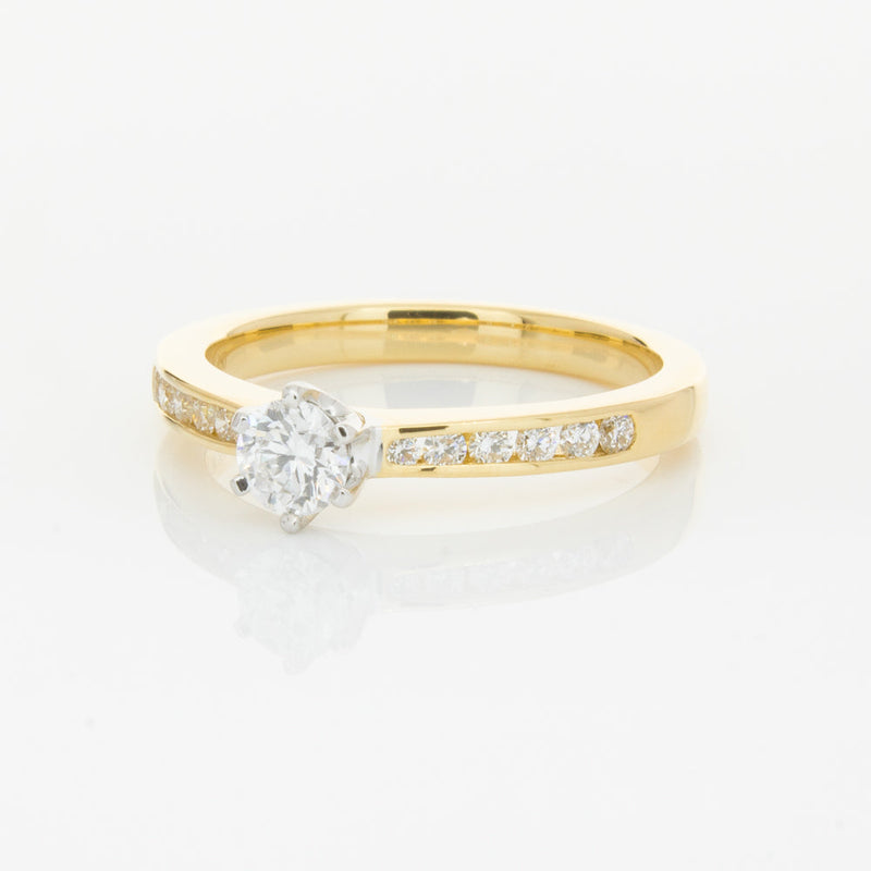 18ct Yellow Gold .30ct Diamond Avalon Ring-Ring-Walker & Hall