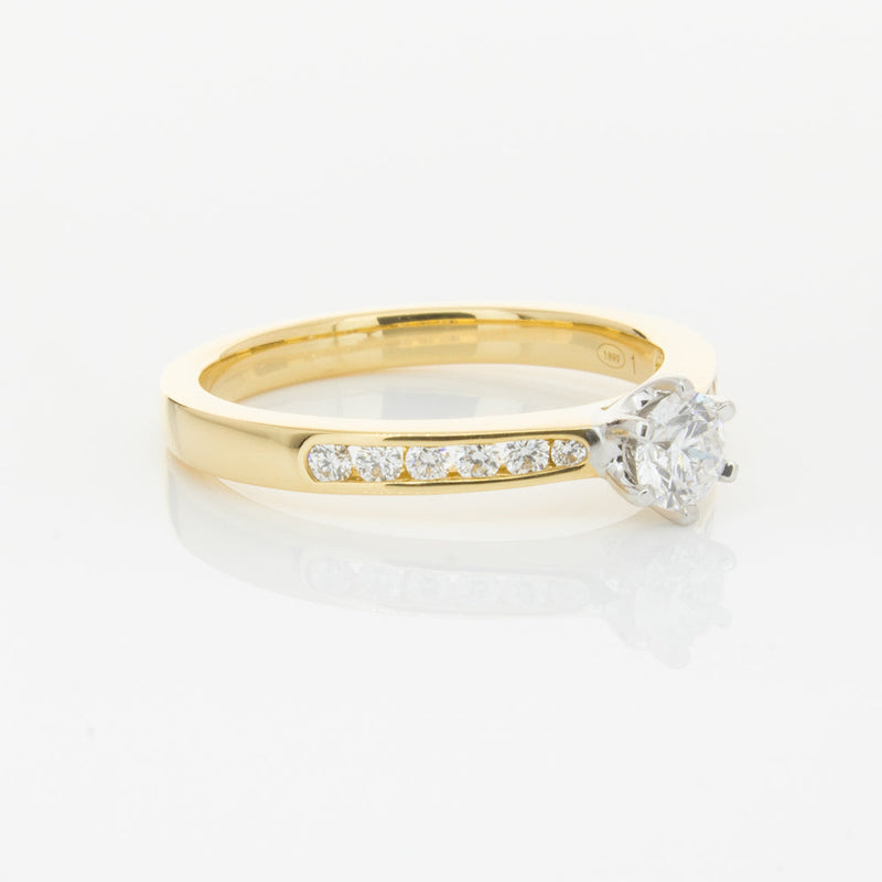 18ct Yellow Gold .30ct Diamond Avalon Ring-Ring-Walker & Hall