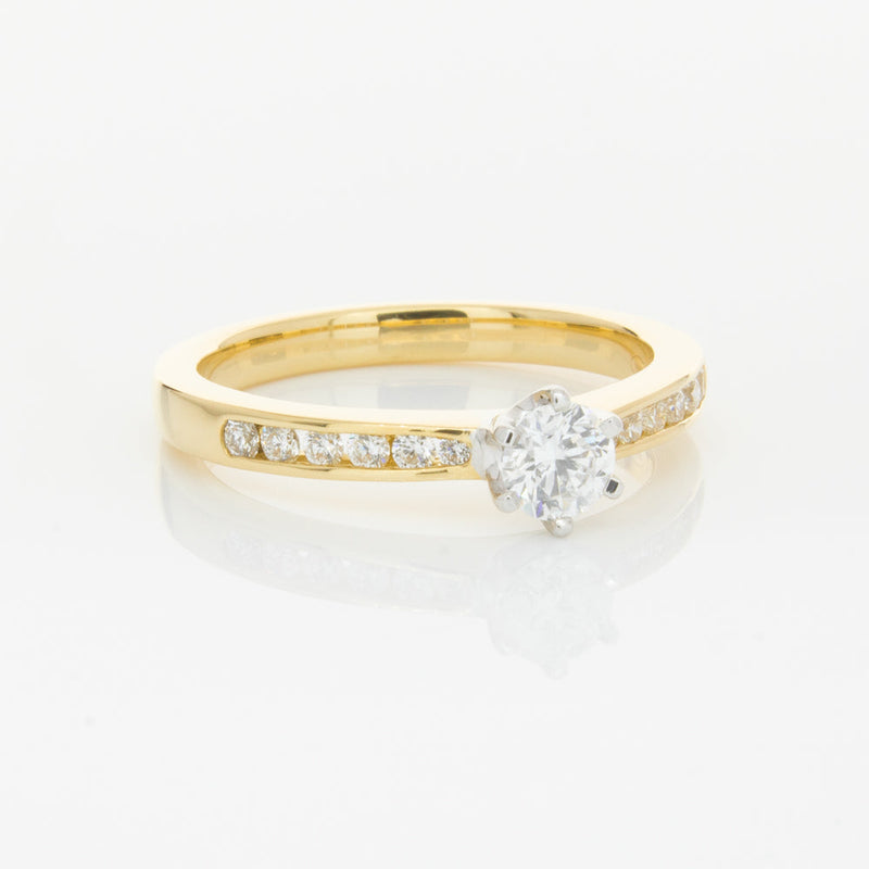 18ct Yellow Gold .30ct Diamond Avalon Ring-Ring-Walker & Hall