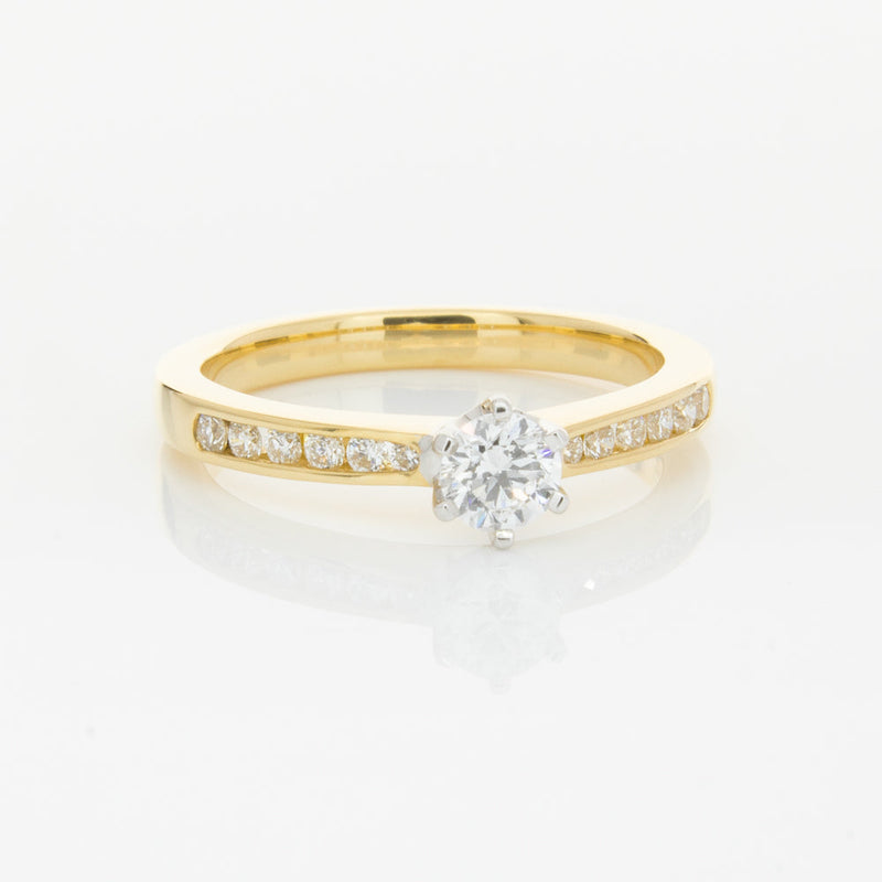 18ct Yellow Gold .30ct Diamond Avalon Ring-Ring-Walker & Hall