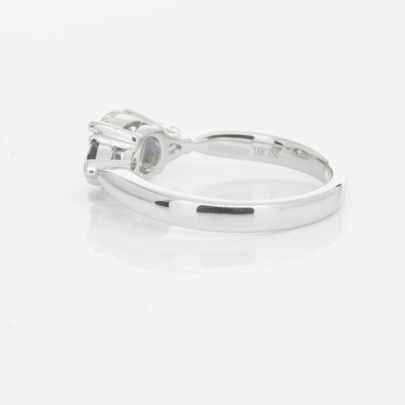 18ct White Gold Diamond & Sapphire Ring-Ring-Walker & Hall