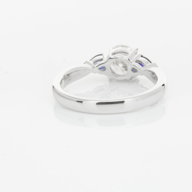 18ct White Gold Diamond & Sapphire Ring-Ring-Walker & Hall