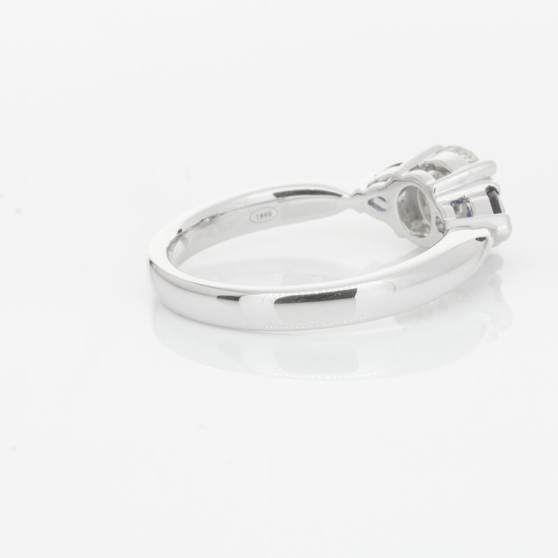 18ct White Gold Diamond & Sapphire Ring-Ring-Walker & Hall