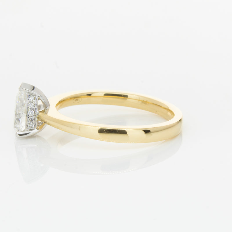 18ct Yellow Gold .70ct Pear Cut Diamond Ring-Ring-Walker & Hall