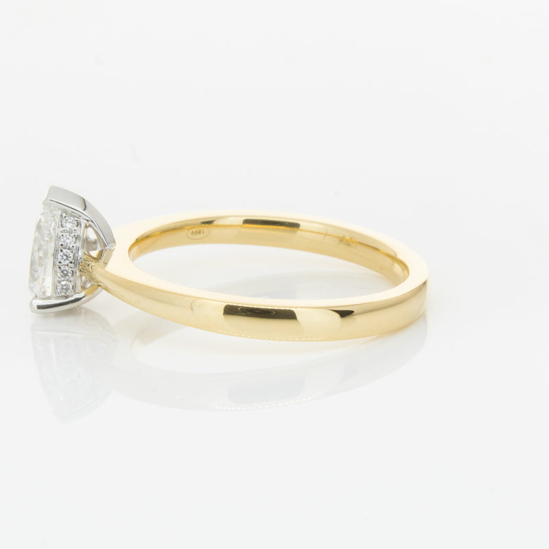 18ct Yellow Gold .70ct Pear Cut Diamond Ring-Ring-Walker & Hall