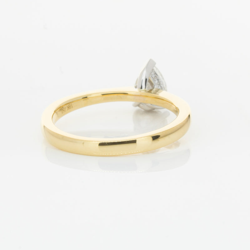 18ct Yellow Gold .70ct Pear Cut Diamond Ring-Ring-Walker & Hall