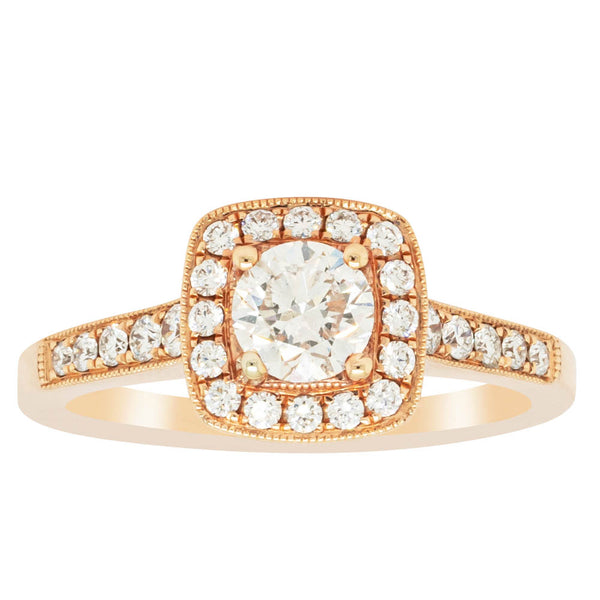 18ct Rose Gold .50ct Diamond Aurora Ring - Ring - Walker & Hall