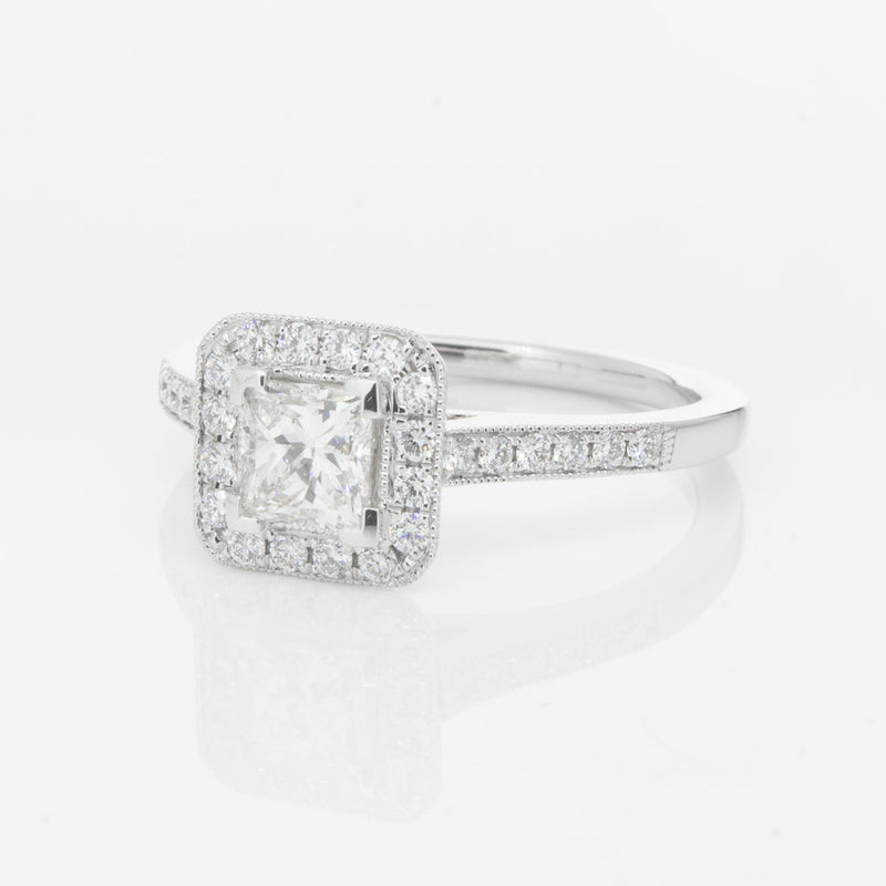 18ct White Gold .41ct Princess Cut Diamond Mandalay Ring-Ring-Walker & Hall