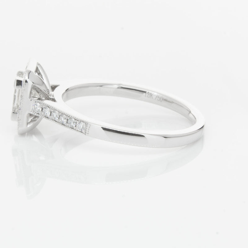 18ct White Gold .41ct Princess Cut Diamond Mandalay Ring-Ring-Walker & Hall